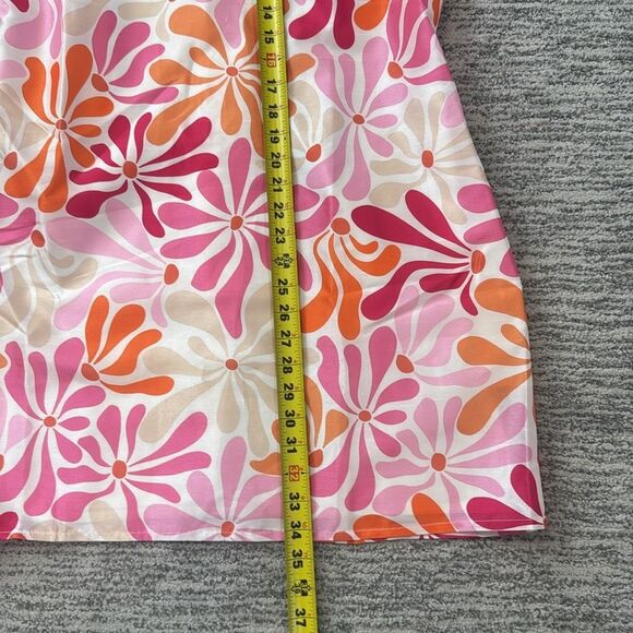 NWT Hutch Jones Halter Mini Dress |Anthropologie Power Flower Pink Large - Picture 10 of 14